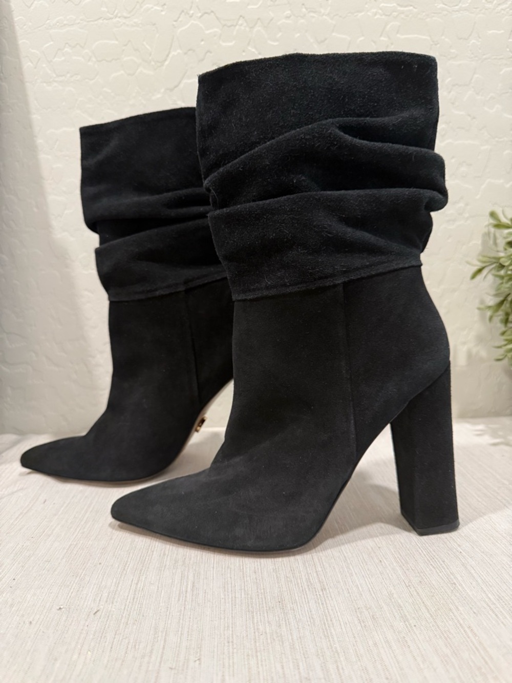 INGILIZ Antoaneta Black Suede Slouchy High-Heel Ankle Boots - EU 37/7 - Picture 5 of 10